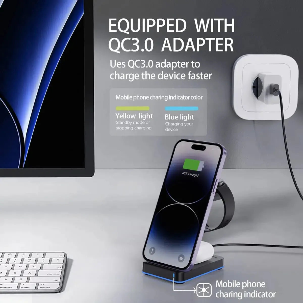 Buy RIMBMAX 15W Fast for iPhone 16 to 12, Galaxy S24 to S8, Galaxy watch 7 to 3 series, iWatch 10 to 3 Series & Wireless Earbuds at RIMBMAX-, 