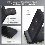 Buy RIMBMAX 15W Fast for iPhone 16 to 12, Galaxy S24 to S8, Galaxy watch 7 to 3 series, iWatch 10 to 3 Series & Wireless Earbuds at RIMBMAX-, 