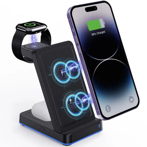 Buy RIMBMAX 15W Fast for iPhone 16 to 12, Galaxy S24 to S8, Galaxy watch 7 to 3 series, iWatch 10 to 3 Series & Wireless Earbuds at RIMBMAX-, 