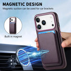 Premium RIMBMAX® ADRIAN crafted from full-grain leather. MagSafe compatible with metal buttons and camera protection. The pinnacle of Rimbmax cases.-iPhone 17 Pro Max, Bronze