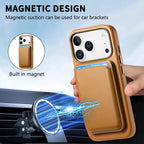 Premium RIMBMAX® ADRIAN crafted from full-grain leather. MagSafe compatible with metal buttons and camera protection. The pinnacle of Rimbmax cases.-iPhone 17 Pro Max, Bronze