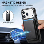 Premium RIMBMAX® ADRIAN crafted from full-grain leather. MagSafe compatible with metal buttons and camera protection. The pinnacle of Rimbmax cases.-iPhone 17 Pro Max, Bronze
