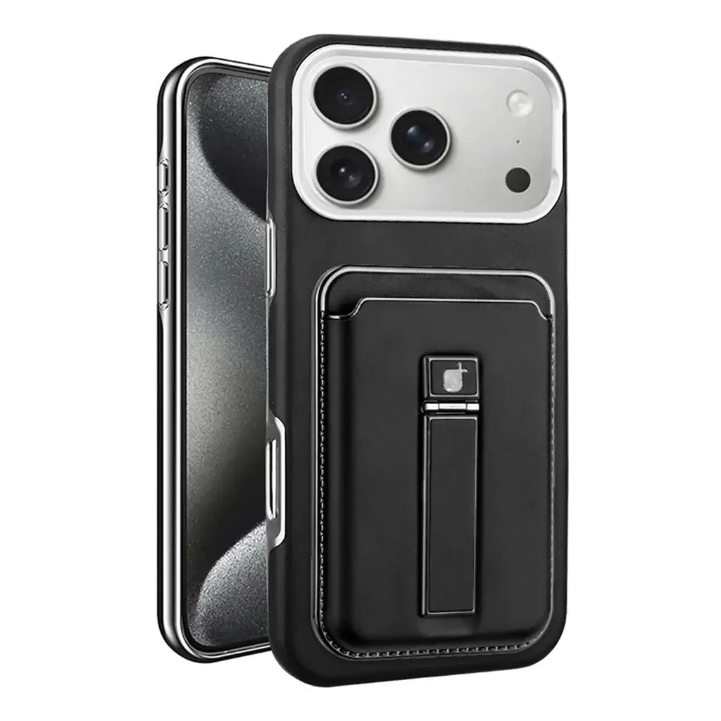 Buy Vintage WalletSlot MagCase for iPhone: Detachable Magnetic Wallet & Adjustable Kickstand - Belton at RIMBMAX-iPhone 17 Pro Max, Black