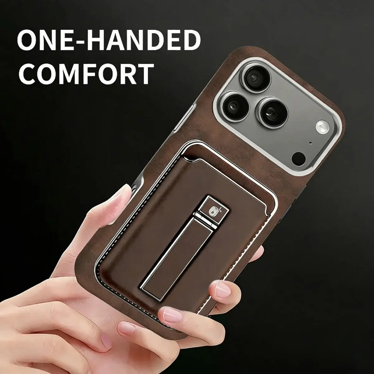 Buy Vintage WalletSlot MagCase for iPhone: Detachable Magnetic Wallet & Adjustable Kickstand - Belton at RIMBMAX-iPhone 17 Pro Max, Brown