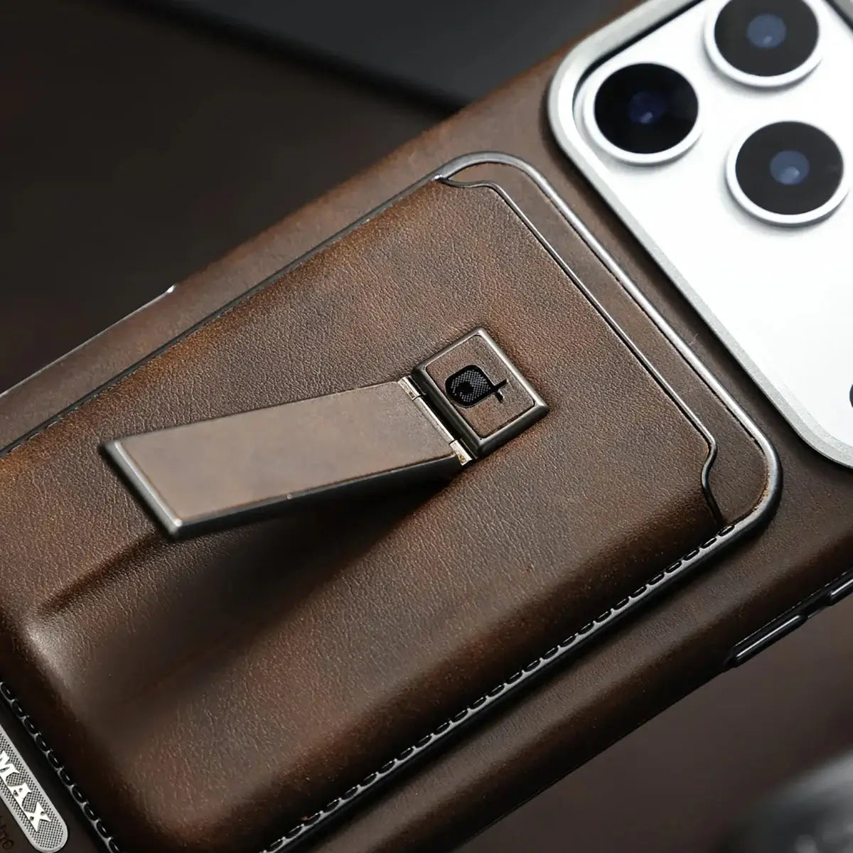 Buy Vintage WalletSlot MagCase for iPhone: Detachable Magnetic Wallet & Adjustable Kickstand - Belton at RIMBMAX-iPhone 17 Pro Max, Brown