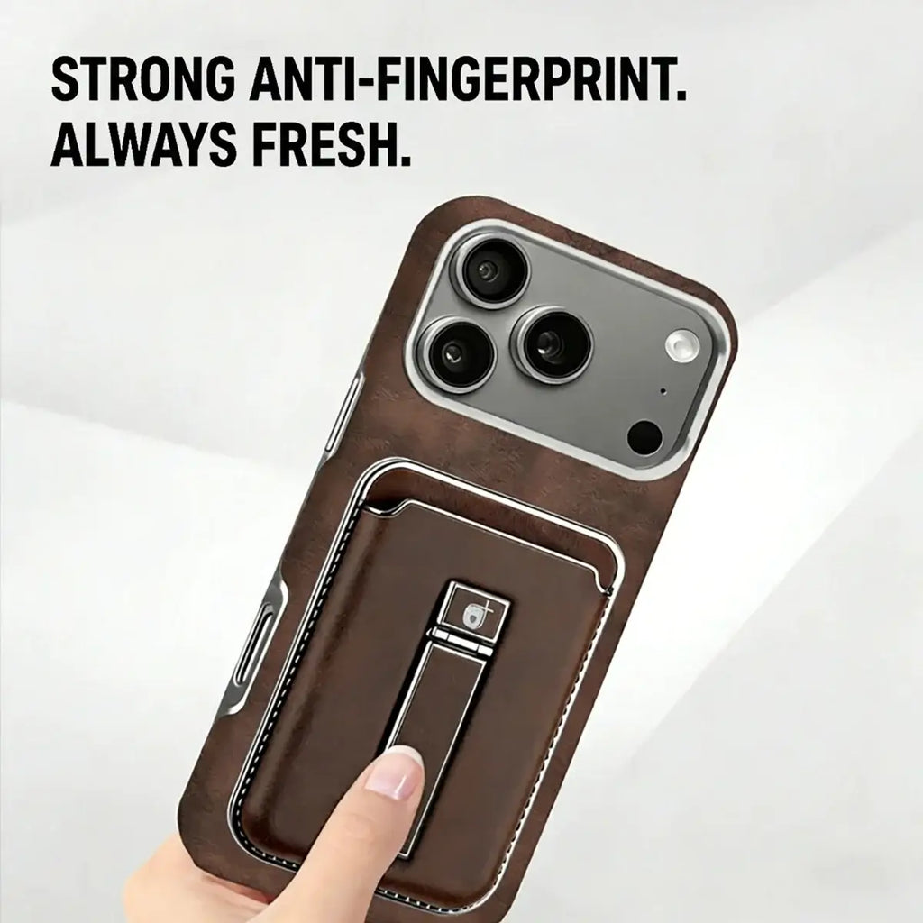 Buy Vintage WalletSlot MagCase for iPhone: Detachable Magnetic Wallet & Adjustable Kickstand - Belton at RIMBMAX-iPhone 17 Pro Max, Brown