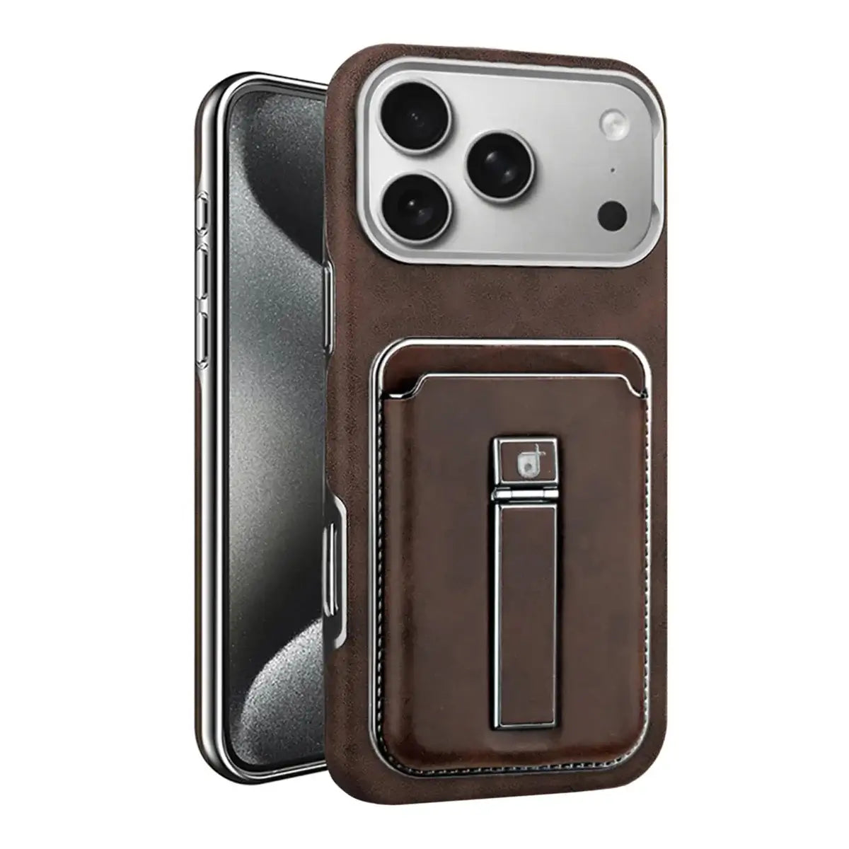 Buy Vintage WalletSlot MagCase for iPhone: Detachable Magnetic Wallet & Adjustable Kickstand - Belton at RIMBMAX-iPhone 17 Pro Max, Brown