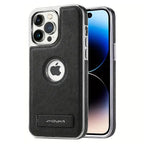 Experience the RIMBMAX® LIAM. A shockproof genuine leather iPhone case featuring a soft protective back and multi-angle stand. Shop official Rimbmax quality.-iPhone 17 Pro Max, Black