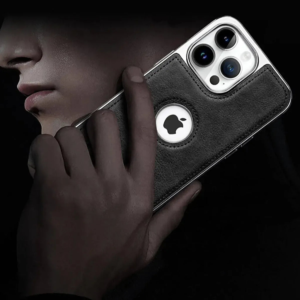 Experience the RIMBMAX® LIAM. A shockproof genuine leather iPhone case featuring a soft protective back and multi-angle stand. Shop official Rimbmax quality.-iPhone 17 Pro Max, Bronze