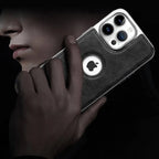 Experience the RIMBMAX® LIAM. A shockproof genuine leather iPhone case featuring a soft protective back and multi-angle stand. Shop official Rimbmax quality.-iPhone 17 Pro Max, Bronze