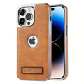 Experience the RIMBMAX® LIAM. A shockproof genuine leather iPhone case featuring a soft protective back and multi-angle stand. Shop official Rimbmax quality.-iPhone 17 Pro Max, Bronze