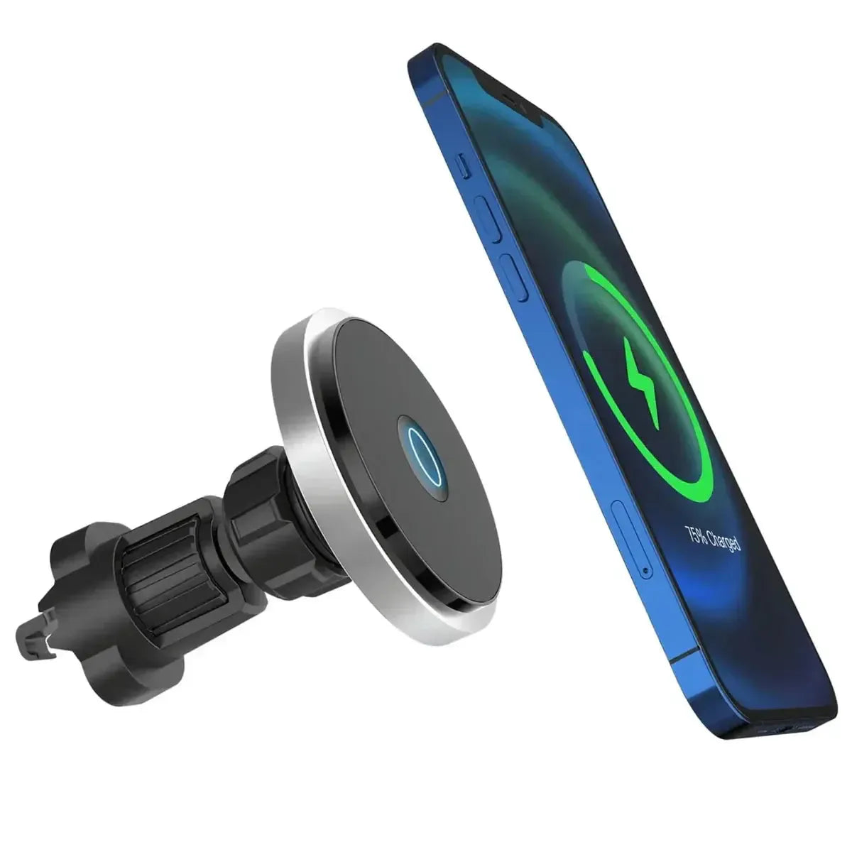 Buy MagSafe Wireless Car Charger Mount with Fast Charging & Universal Vent Compatibility - MAGNETIC CAR CHARGER & PHONE HOLDER at RIMBMAX-Black, 