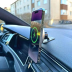 Buy MagSafe Wireless Car Charger Mount with Fast Charging & Universal Vent Compatibility - MAGNETIC CAR CHARGER & PHONE HOLDER at RIMBMAX-Black, 