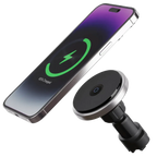 Buy MagSafe Wireless Car Charger Mount with Fast Charging & Universal Vent Compatibility - MAGNETIC CAR CHARGER & PHONE HOLDER at RIMBMAX-Silver, 