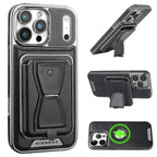 The RIMBMAX® MALCOLM is a classic leather phone case featuring a secure card holder and stable stand. Perfect protection for the modern Rimbmax user.-iPhone 17 Pro Max, Black