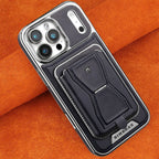 The RIMBMAX® MALCOLM is a classic leather phone case featuring a secure card holder and stable stand. Perfect protection for the modern Rimbmax user.-iPhone 17 Pro Max, Bronze