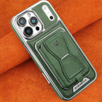 The RIMBMAX® MALCOLM is a classic leather phone case featuring a secure card holder and stable stand. Perfect protection for the modern Rimbmax user.-iPhone 17 Pro Max, Bronze