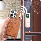 The RIMBMAX® MALCOLM is a classic leather phone case featuring a secure card holder and stable stand. Perfect protection for the modern Rimbmax user.-iPhone 17 Pro Max, Bronze