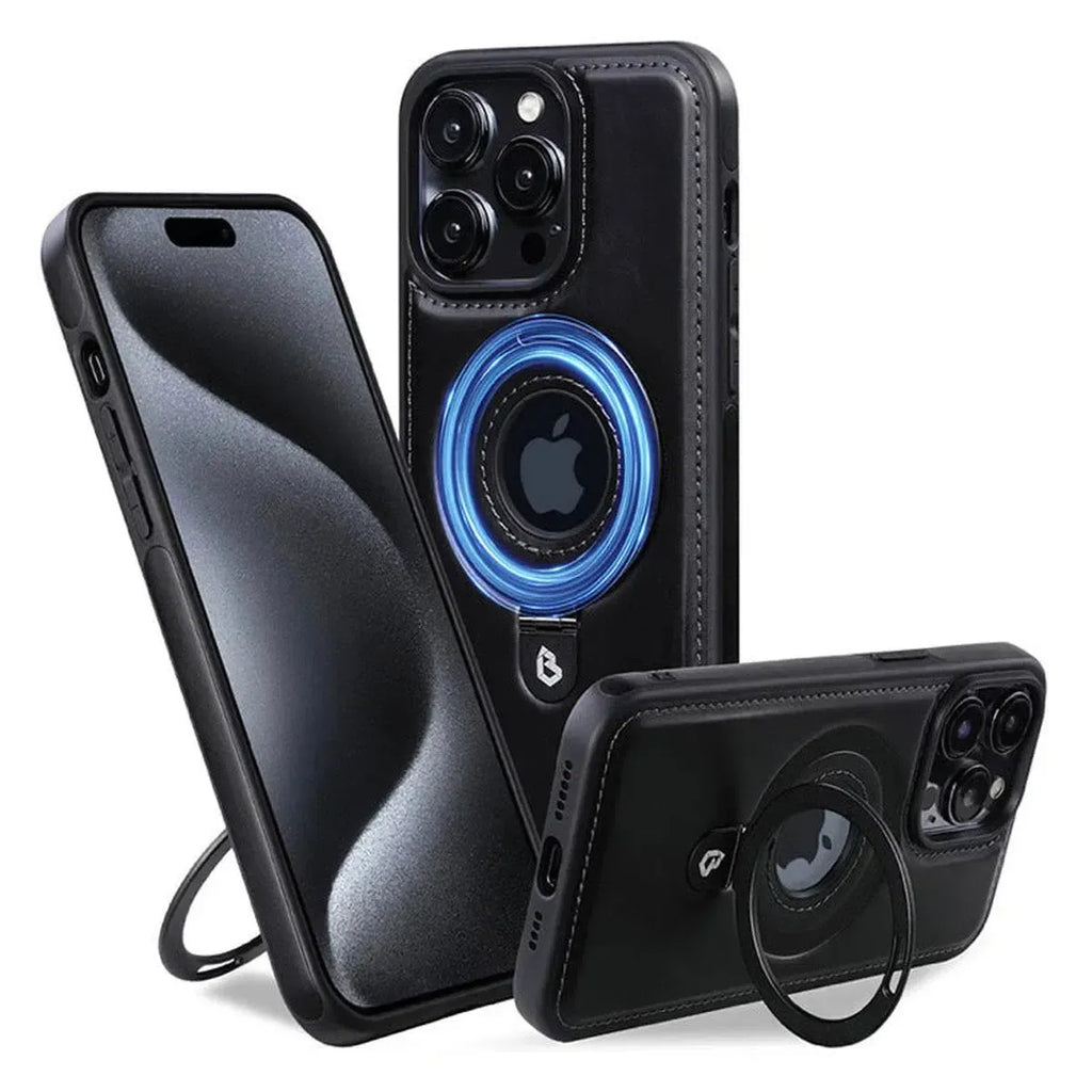 Upgrade to the RIMBMAX® MATEO. This premium leather phone case supports seamless MagSafe charging. Durable, stylish, and 100% authentic Rimbmax-iPhone 16 Pro Max, Black