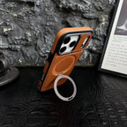Upgrade to the RIMBMAX® MATEO. This premium leather phone case supports seamless MagSafe charging. Durable, stylish, and 100% authentic Rimbmax-iPhone 17 Pro Max, Bronze