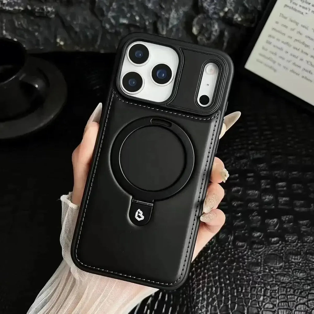 Upgrade to the RIMBMAX® MATEO. This premium leather phone case supports seamless MagSafe charging. Durable, stylish, and 100% authentic Rimbmax-iPhone 17 Pro Max, Bronze