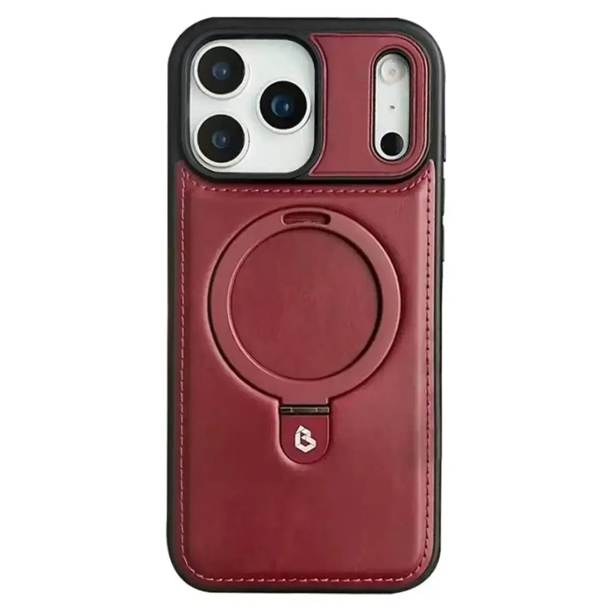 Upgrade to the RIMBMAX® MATEO. This premium leather phone case supports seamless MagSafe charging. Durable, stylish, and 100% authentic Rimbmax-iPhone 17 Pro Max, Red