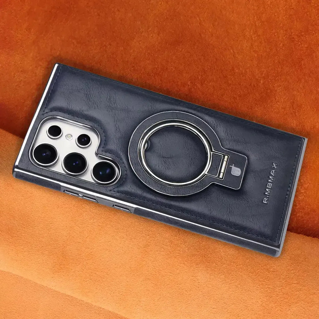 The RIMBMAX® PHOENIX: A luxury magnetic leather case for Samsung featuring an invisible stand. Elite protection from the official Rimbmax store.-Samsung Galaxy S26 Ultra, Bronze