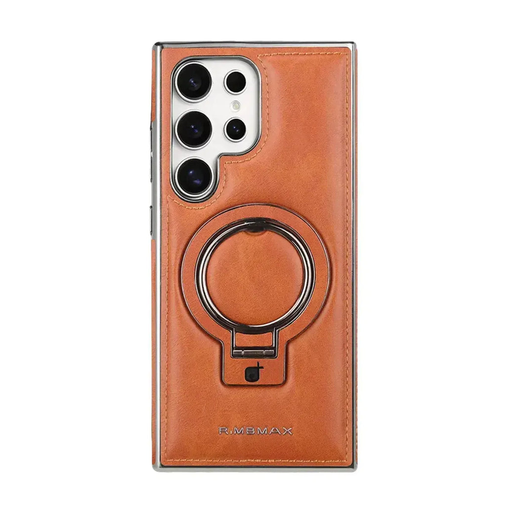 The RIMBMAX® PHOENIX: A luxury magnetic leather case for Samsung featuring an invisible stand. Elite protection from the official Rimbmax store.-Samsung Galaxy S26 Ultra, Bronze