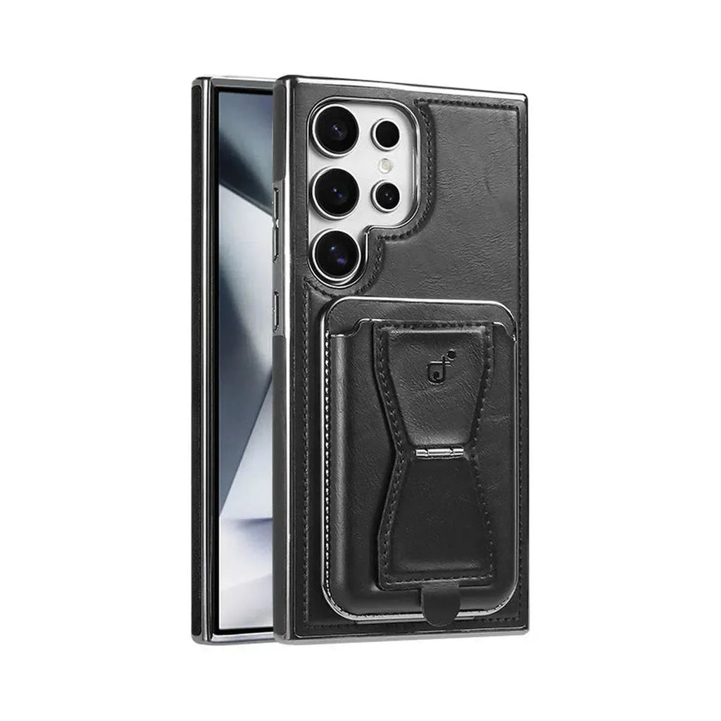 Shop the RIMBMAX® REESE for Samsung. A premium leather wallet case with a card holder and kickstand. Full-frame protection by the original Rimbmax.-Samsung Galaxy S26 Ultra, Black