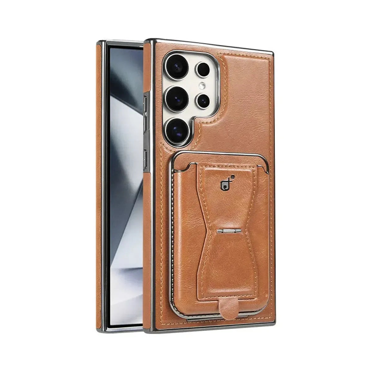 Shop the RIMBMAX® REESE for Samsung. A premium leather wallet case with a card holder and kickstand. Full-frame protection by the original Rimbmax.-Samsung Galaxy S26 Ultra, Bronze