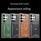 Shop the RIMBMAX® REESE for Samsung. A premium leather wallet case with a card holder and kickstand. Full-frame protection by the original Rimbmax.-Samsung Galaxy S26 Ultra, Bronze