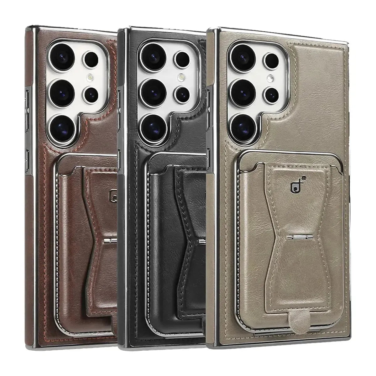 Shop the RIMBMAX® REESE for Samsung. A premium leather wallet case with a card holder and kickstand. Full-frame protection by the original Rimbmax.-Samsung Galaxy S26 Ultra, Bronze