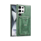 Shop the RIMBMAX® REESE for Samsung. A premium leather wallet case with a card holder and kickstand. Full-frame protection by the original Rimbmax.-Samsung Galaxy S26 Ultra, Green