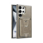 Shop the RIMBMAX® REESE for Samsung. A premium leather wallet case with a card holder and kickstand. Full-frame protection by the original Rimbmax.-Samsung Galaxy S26 Ultra, Grey