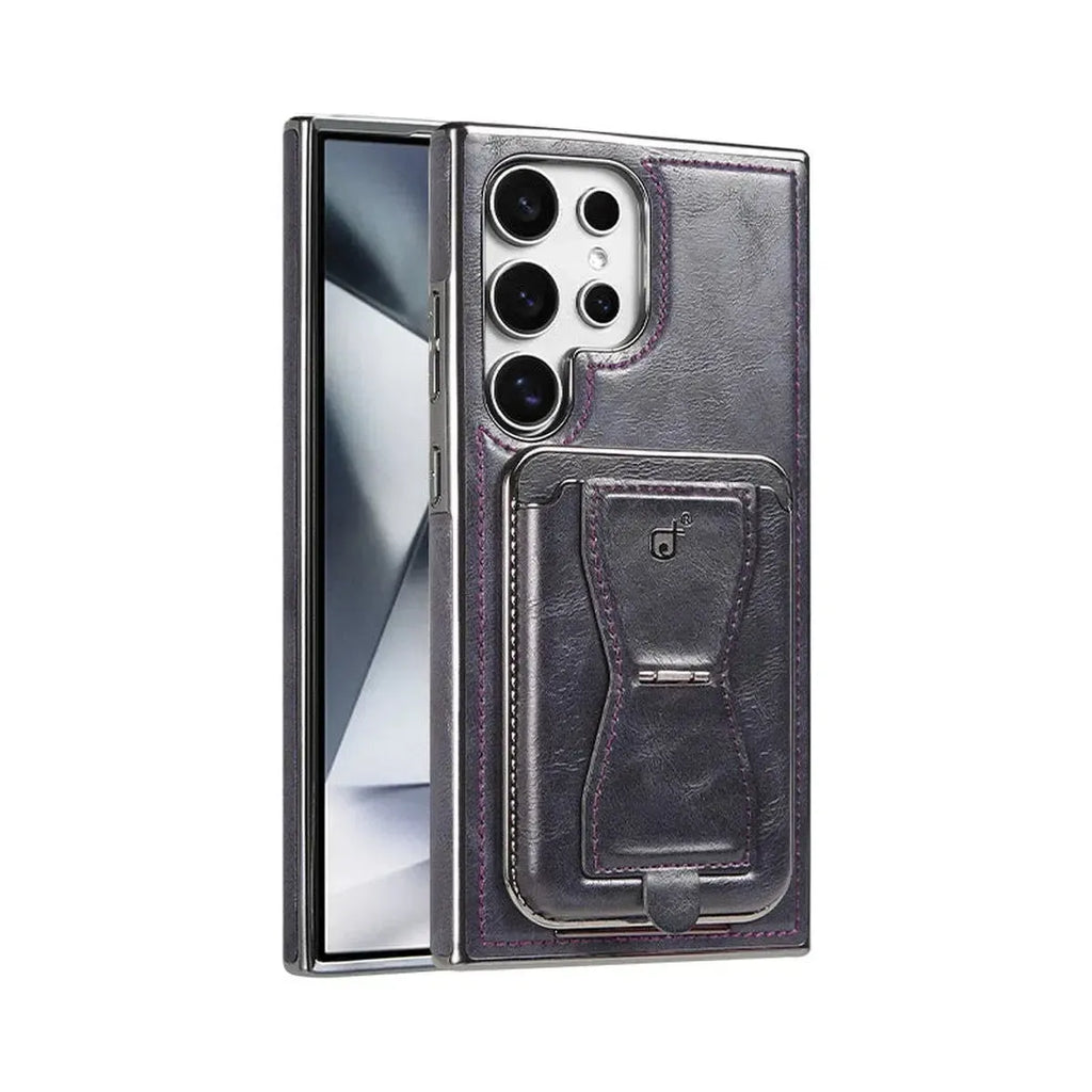 Shop the RIMBMAX® REESE for Samsung. A premium leather wallet case with a card holder and kickstand. Full-frame protection by the original Rimbmax.-Samsung Galaxy S26 Ultra, Purple