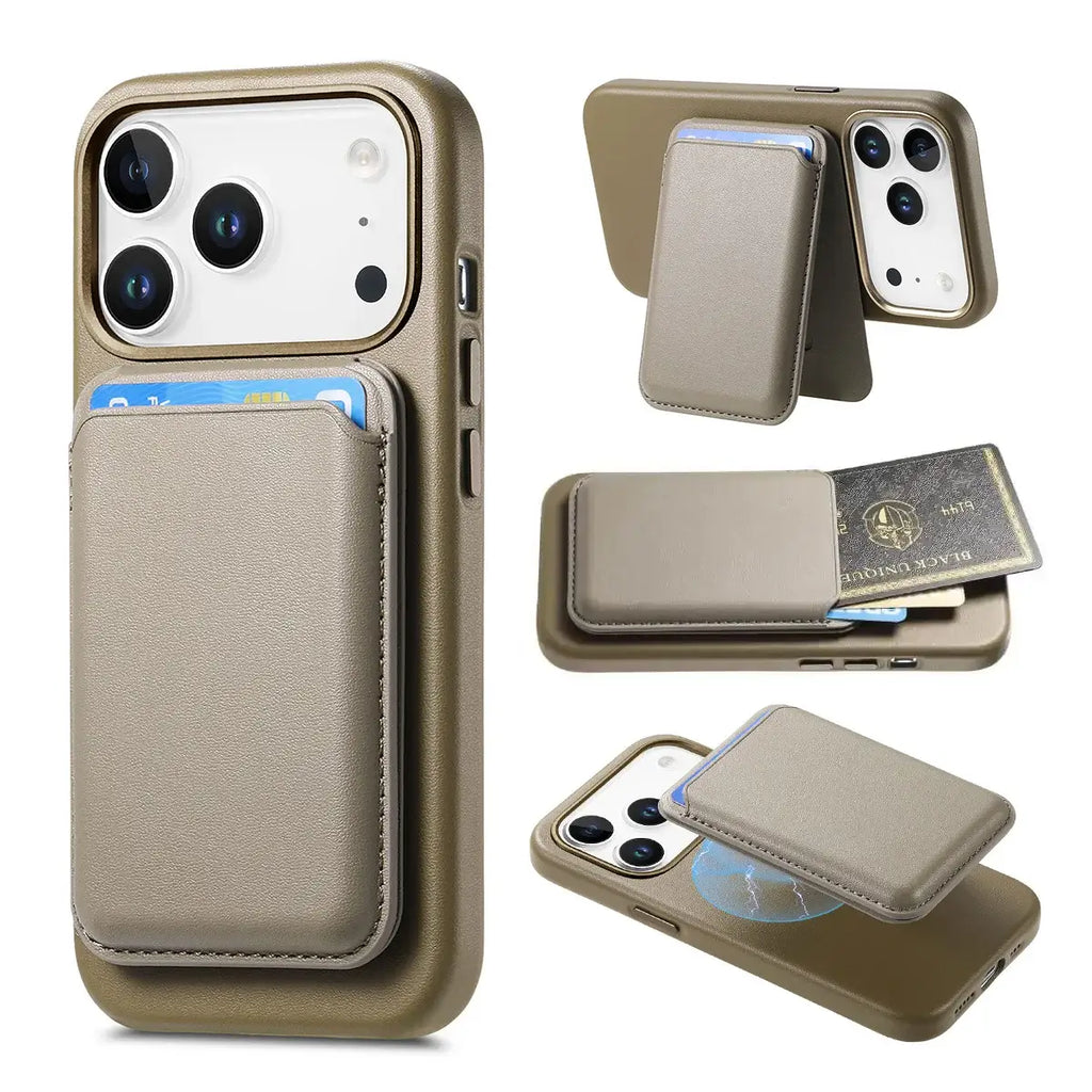 Caseles Full-Grain Leather iPhone Case with Card Holder, MagSafe Ready, Metal Buttons & Camera Bump Frame,Adrian at Caseles-iPhone 17 Pro Max, Andrew-Teal
