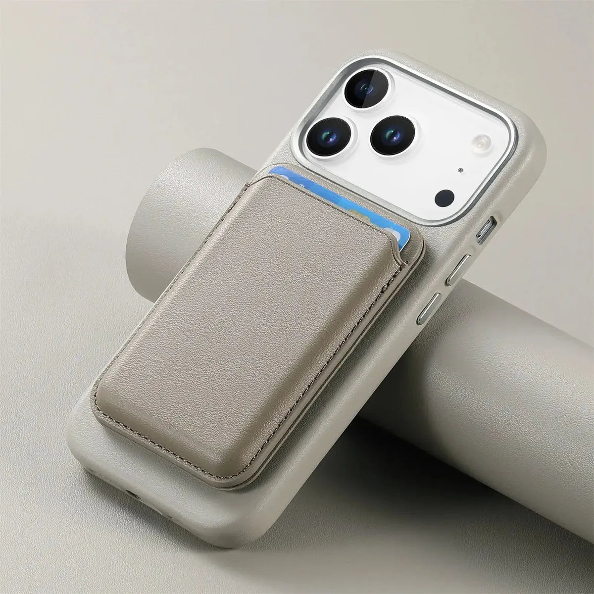 Caseles Full-Grain Leather iPhone Case with Card Holder, MagSafe Ready, Metal Buttons & Camera Bump Frame,Adrian at Caseles-iPhone 17 Pro Max, Black