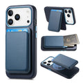 Premium RIMBMAX® ADRIAN crafted from full-grain leather. MagSafe compatible with metal buttons and camera protection. The pinnacle of Rimbmax cases.-iPhone 17 Pro Max, Blue