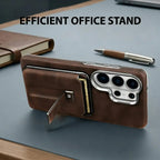 Buy Vintage WalletSlot MagCase for Samsung Galaxy: Detachable Magnetic Wallet & Adjustable Kickstand - Alden at Rimbmax-Samsung Galaxy S26 Ultra, Brown