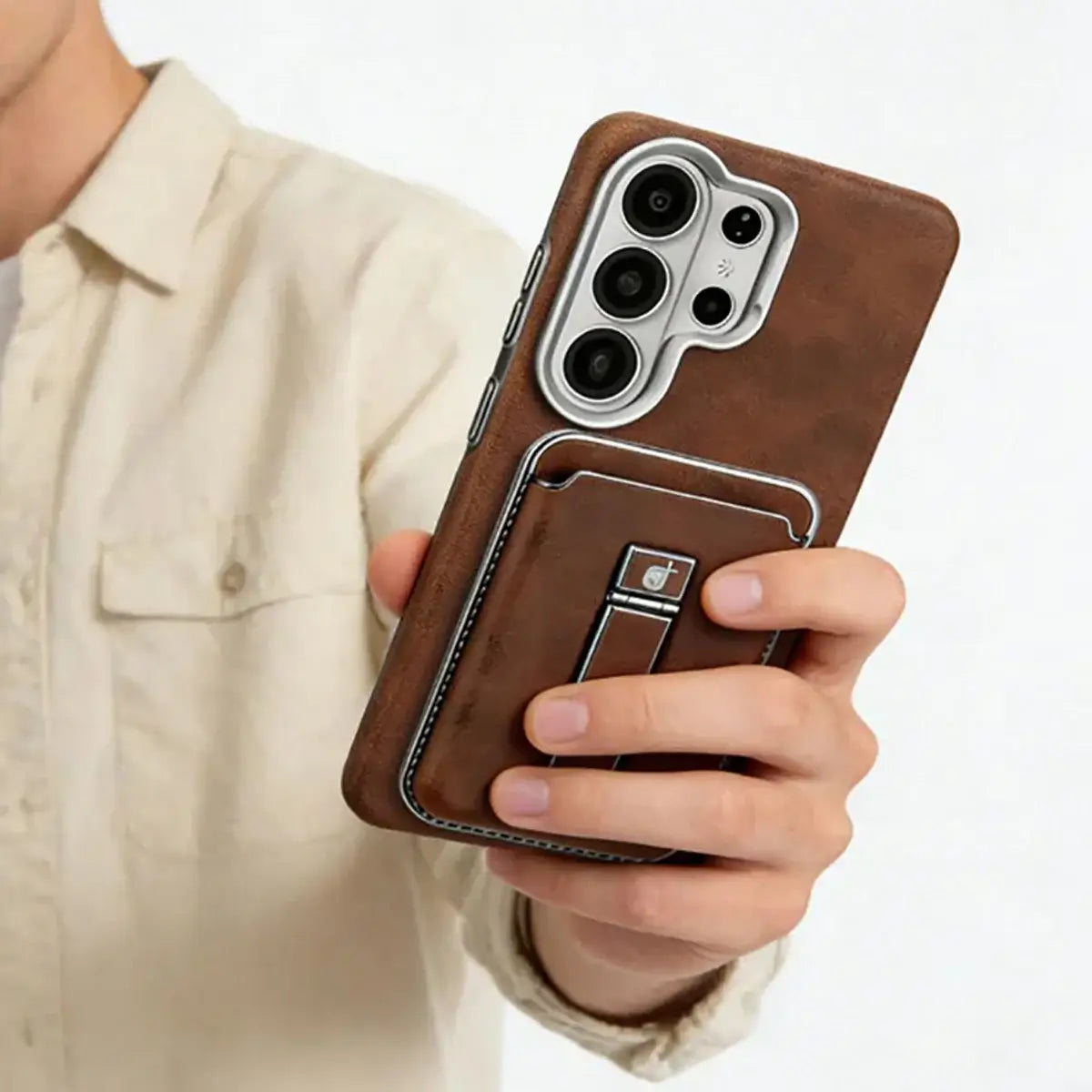 Buy Vintage WalletSlot MagCase for Samsung Galaxy: Detachable Magnetic Wallet & Adjustable Kickstand - Alden at Rimbmax-Samsung Galaxy S26 Ultra, Brown
