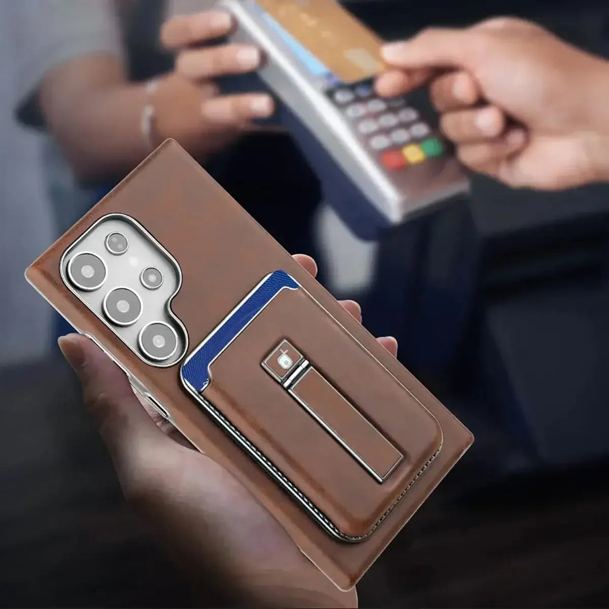 Buy Vintage WalletSlot MagCase for Samsung Galaxy: Detachable Magnetic Wallet & Adjustable Kickstand - Alden at Rimbmax-Samsung Galaxy S26 Ultra, Brown