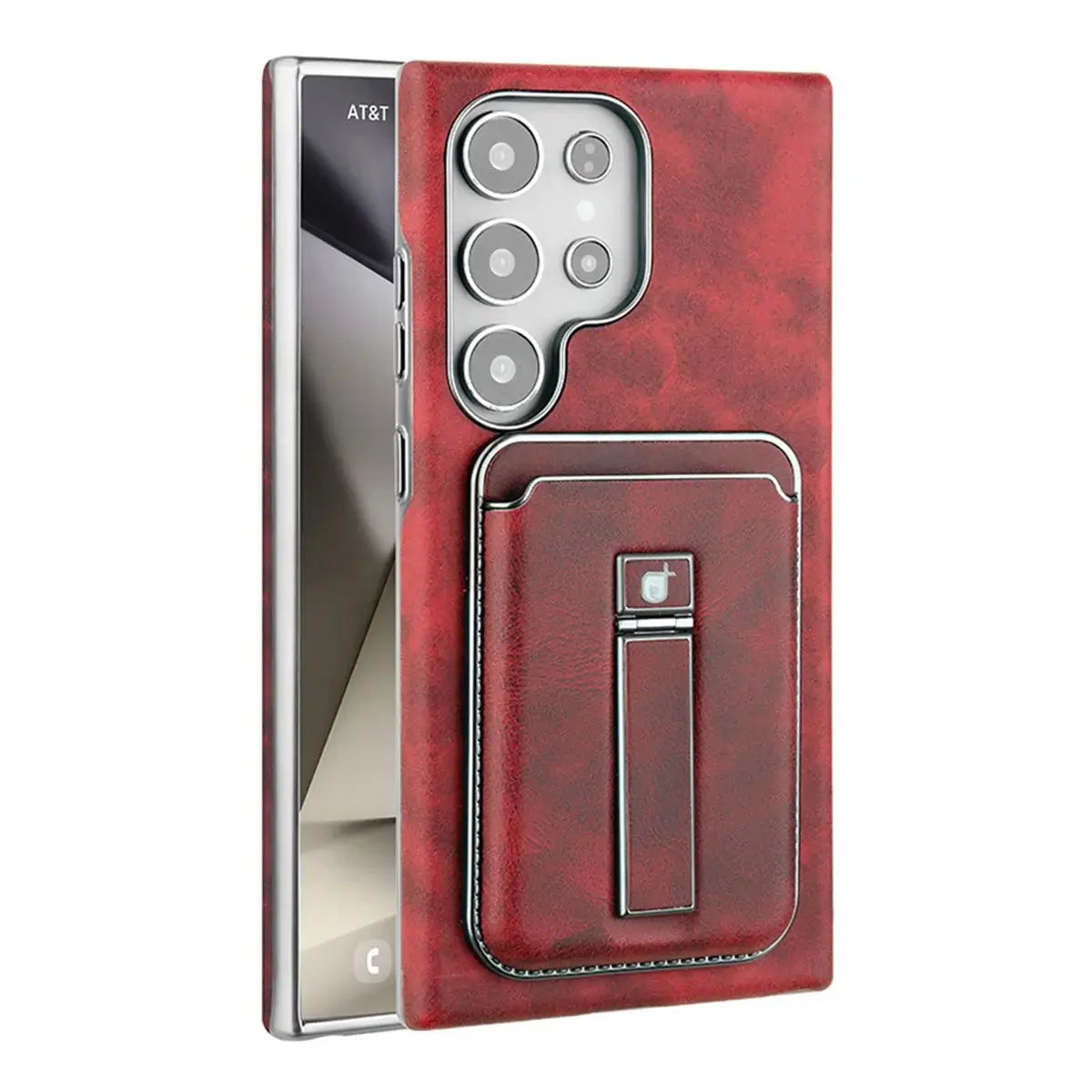 Buy Vintage WalletSlot MagCase for Samsung Galaxy: Detachable Magnetic Wallet & Adjustable Kickstand - Alden at Rimbmax-Samsung Galaxy S26 Ultra, Red
