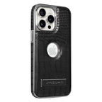 Buy Magnetic PU Leather Case for iPhone Series, Slim Fit Shockproof Back Cover with Integrated Kickstand & Wireless Charging Support - AXON at Rimbmax-iPhone 17 Pro Max, Black