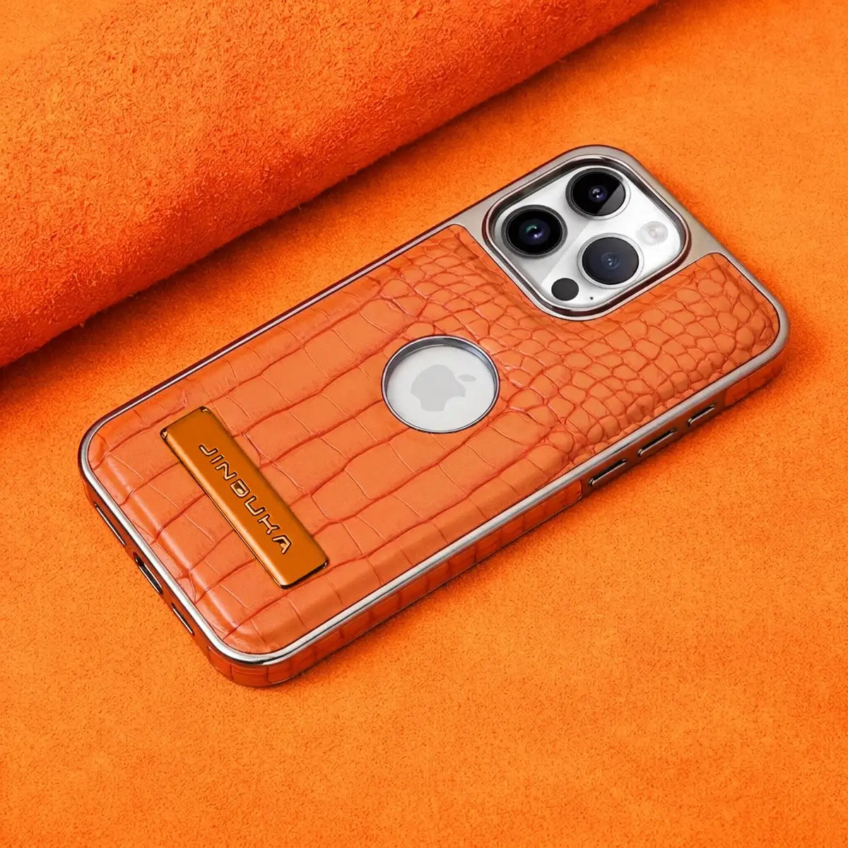 Buy Magnetic PU Leather Case for iPhone Series, Slim Fit Shockproof Back Cover with Integrated Kickstand & Wireless Charging Support - AXON at Rimbmax-iPhone 17 Pro Max, Brown