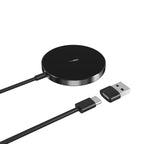 Buy Magnetic Wireless Qi Charger Fast Apple Mag-Safe Charger for iPhone Series And AirPods LED Magnet Charging Pad Mag Safe Charger with Dual Charging Ports - WIRELESS CHARGER PAD at RIMBMAX-Black, 