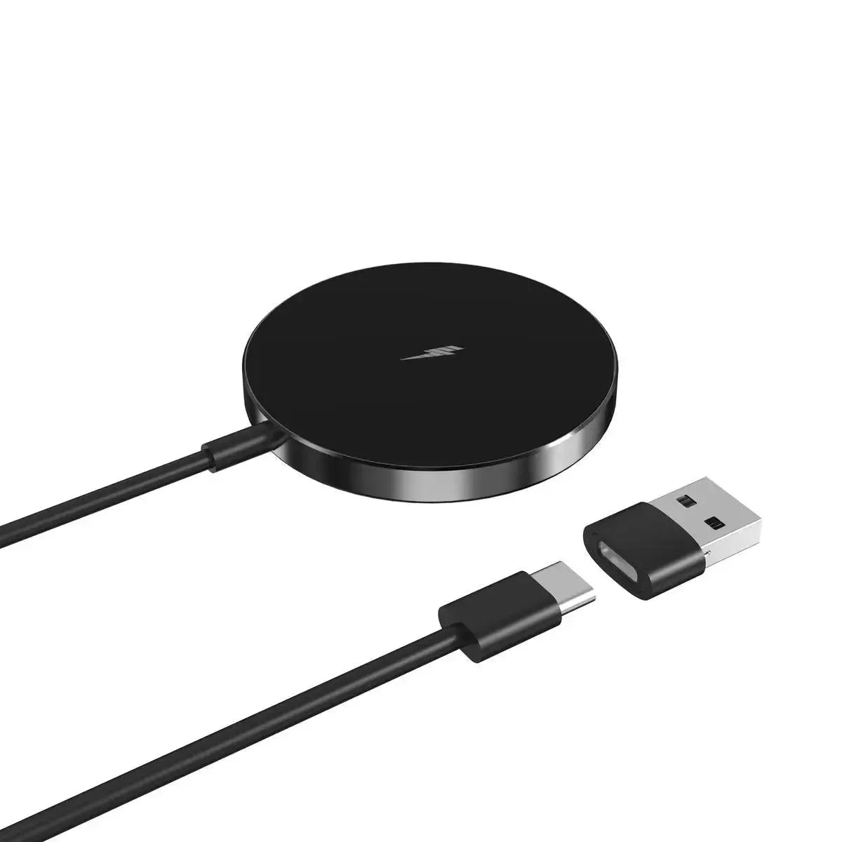 Buy Magnetic Wireless Qi Charger Fast Apple Mag-Safe Charger for iPhone Series And AirPods LED Magnet Charging Pad Mag Safe Charger with Dual Charging Ports - WIRELESS CHARGER PAD at RIMBMAX-Black, 
