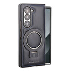 Buy Luxury Leather Magnetic Case for Samsung Z Fold Series, Built-in Invisible Stand, Premium Phone Cover - PHAROS at Rimbmax-Samsung Galaxy Z Fold 7, Blue