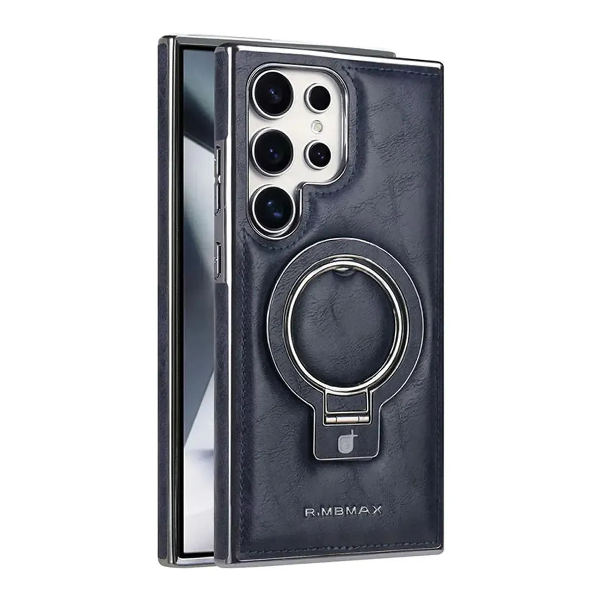 Buy Luxury Leather Magnetic Case for Samsung, Built-in Invisible Stand, Premium Phone Cover - PHONIEX at Caseles-Samsung Galaxy S25 Ultra, Blue