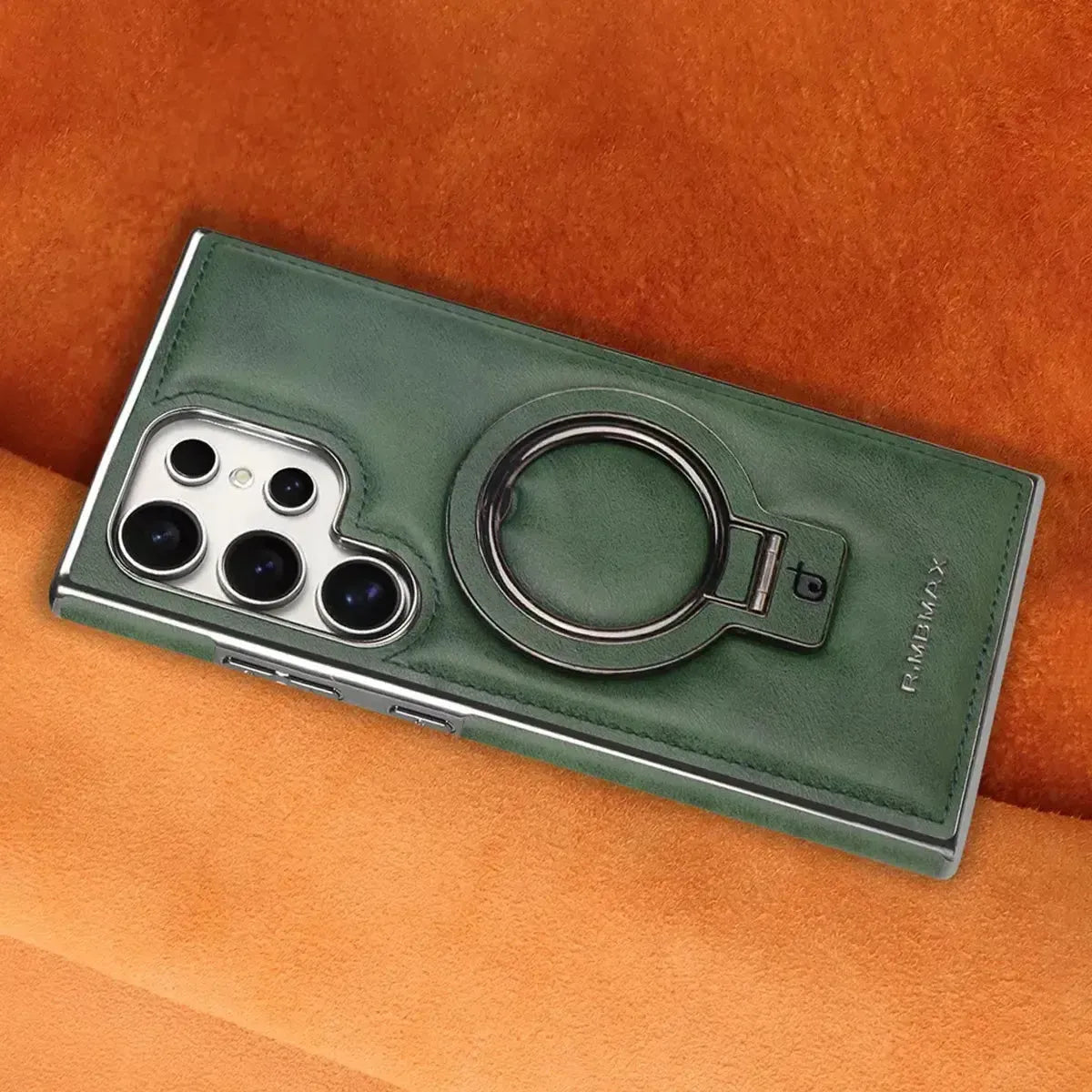 Buy Luxury Leather Magnetic Case for Samsung, Built-in Invisible Stand, Premium Phone Cover - PHONIEX at Caseles-Samsung Galaxy S25 Ultra, Bronze