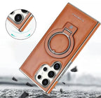 Buy Luxury Leather Magnetic Case for Samsung, Built-in Invisible Stand, Premium Phone Cover - PHONIEX at Caseles-Samsung Galaxy S25 Ultra, Bronze